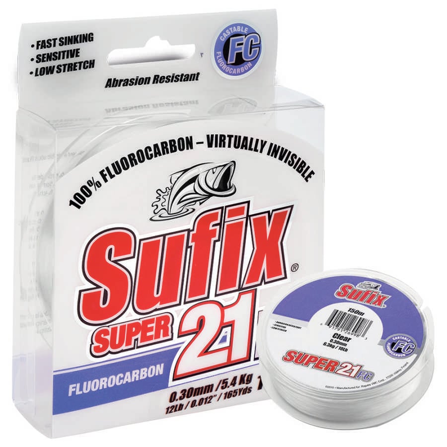 Sufix Süper 21 Fluorocarbon Misina CLEAR - 0.35MM / 80MT / 9KG