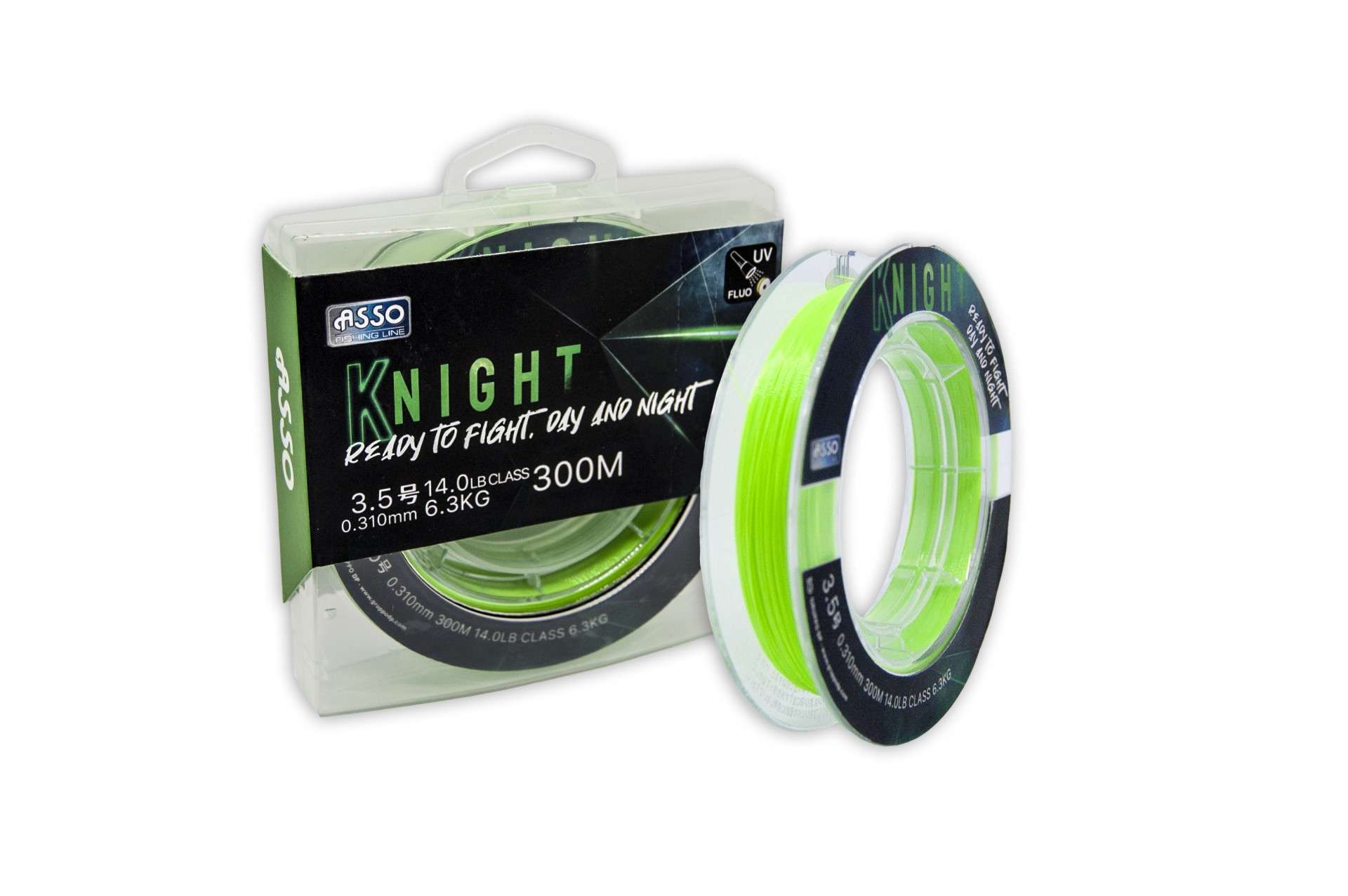 Asso Knight Surf FC COATED Line 300mt UV Fluo Standart - 0.33 MM