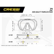 Cressi Z2 Dalış Maskesi BLACK/BLUE/ORANGE LENS