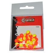 Captain 7665 Renkli Boncuk Yuvarlak 75mm Silikon Boncuk 20li Paket