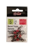 Captain 5129 Üçlü Boncuklu T Fırdöndü 5li Paket Black Nikel
